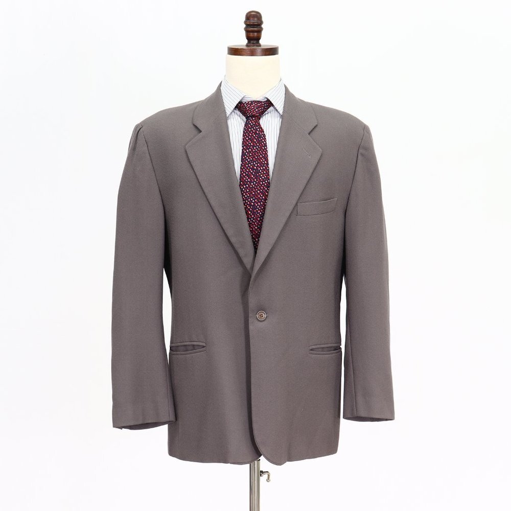 Umberto Ginocchietti 40R Brown Solid 1-Button Sport Coat Blazer Jacket V693